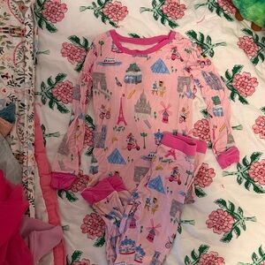 Little Sleepies Pink Paris Pajama Set